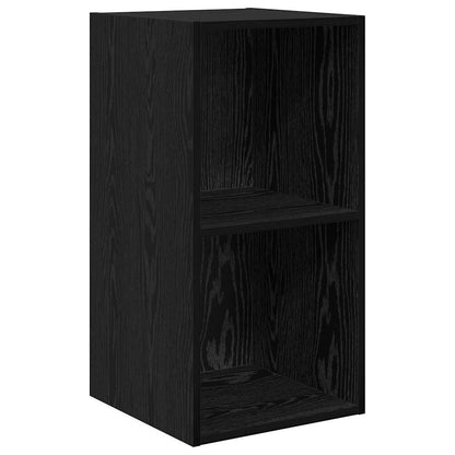 vidaXL TV Cabinet Set Black Oak 37 x 37 x 107 cm Engineered Wood