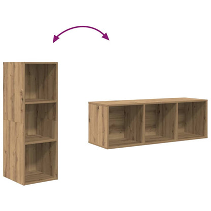 vidaXL TV Cabinet Set Artisan Oak Engineered Wood