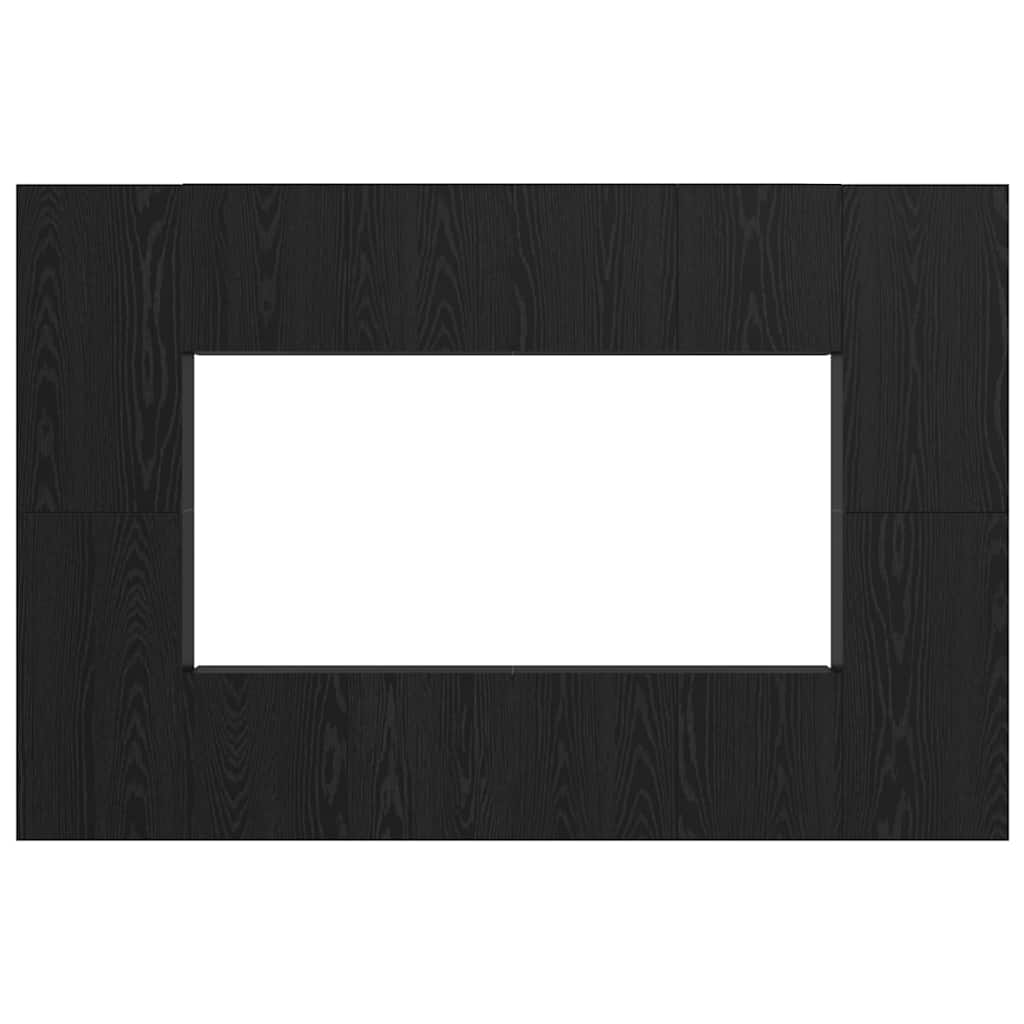 vidaXL TV Cabinet Set Wall-mounted 8 pcs Black Oak Engineered Wood
