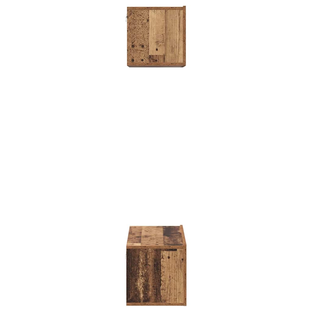 vidaXL TV Cabinet Set Wall-mounted 2 pcs Old Wood Engineered Wood