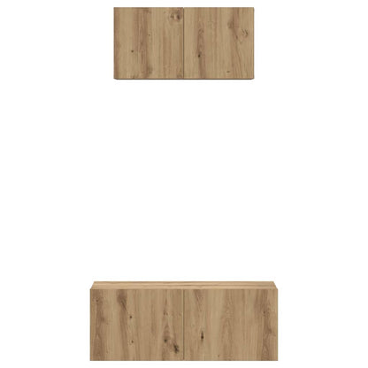 vidaXL TV Cabinet Set 2 pcs Artisan Oak Engineered Wood