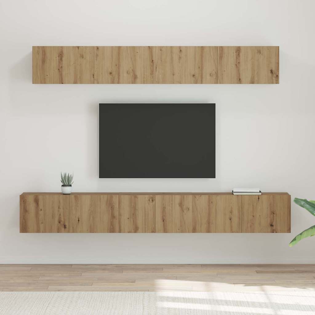 vidaXL TV Cabinet Set 5 pcs Artisan Oak Engineered Wood