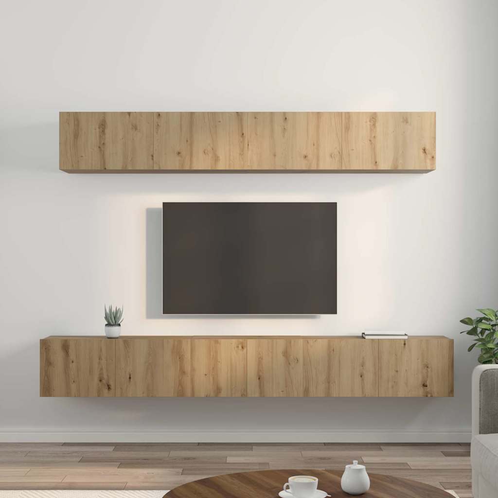 vidaXL TV Cabinet Set 5 pcs Artisan Oak Engineered Wood