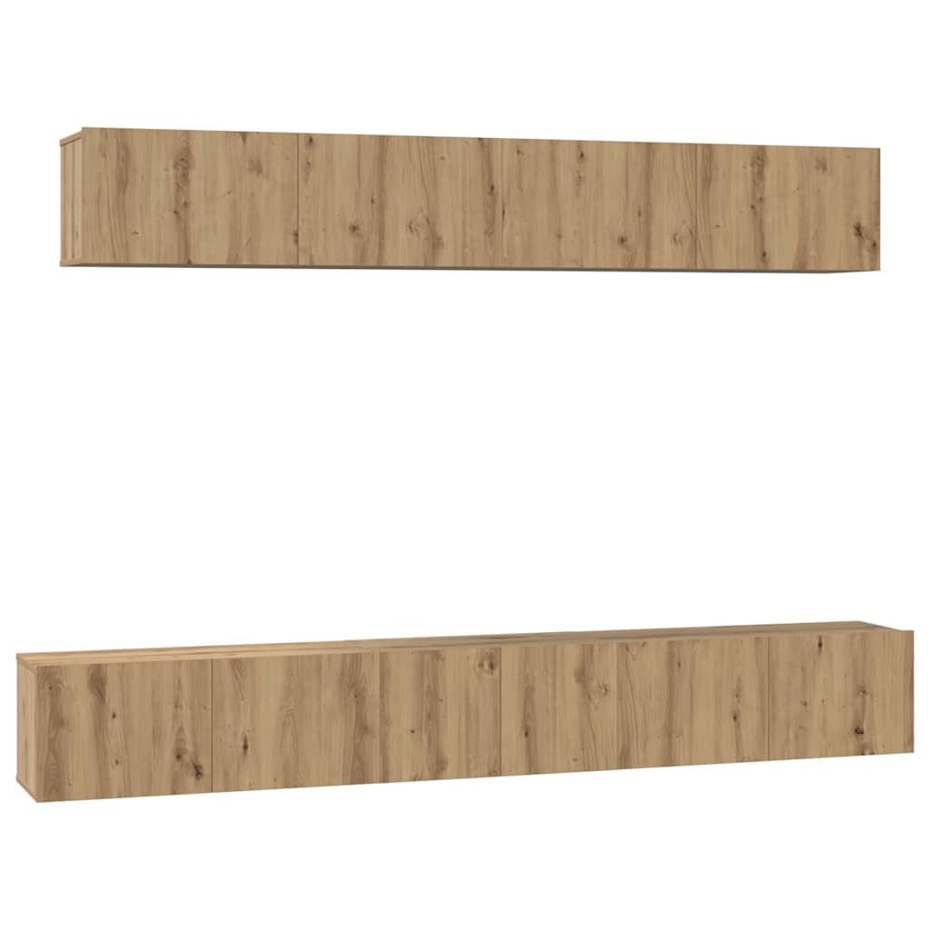 vidaXL TV Cabinet Set 5 pcs Artisan Oak Engineered Wood