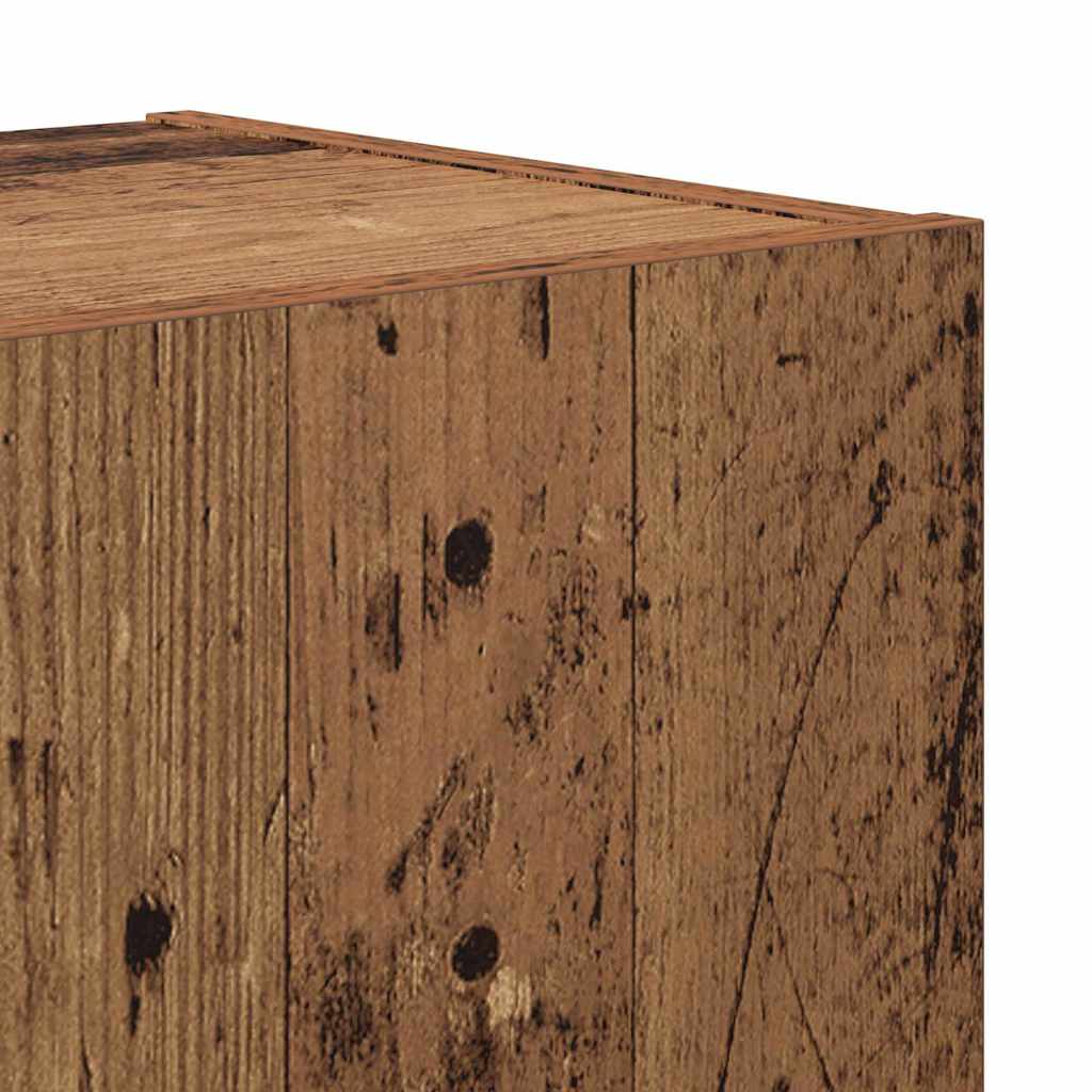 vidaXL TV Units Wall-mounted 4 pcs Old Wood Engineered wood