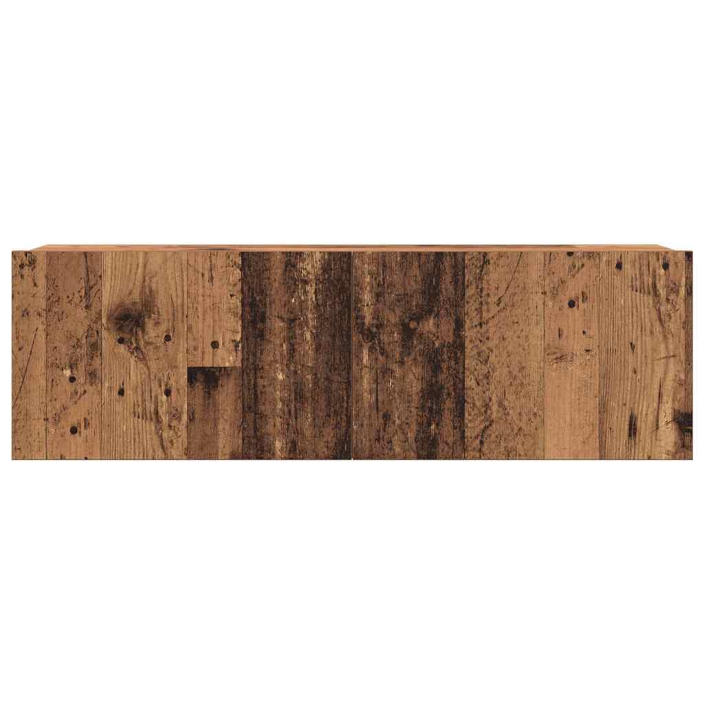 vidaXL TV Units Wall-mounted 4 pcs Old Wood Engineered wood