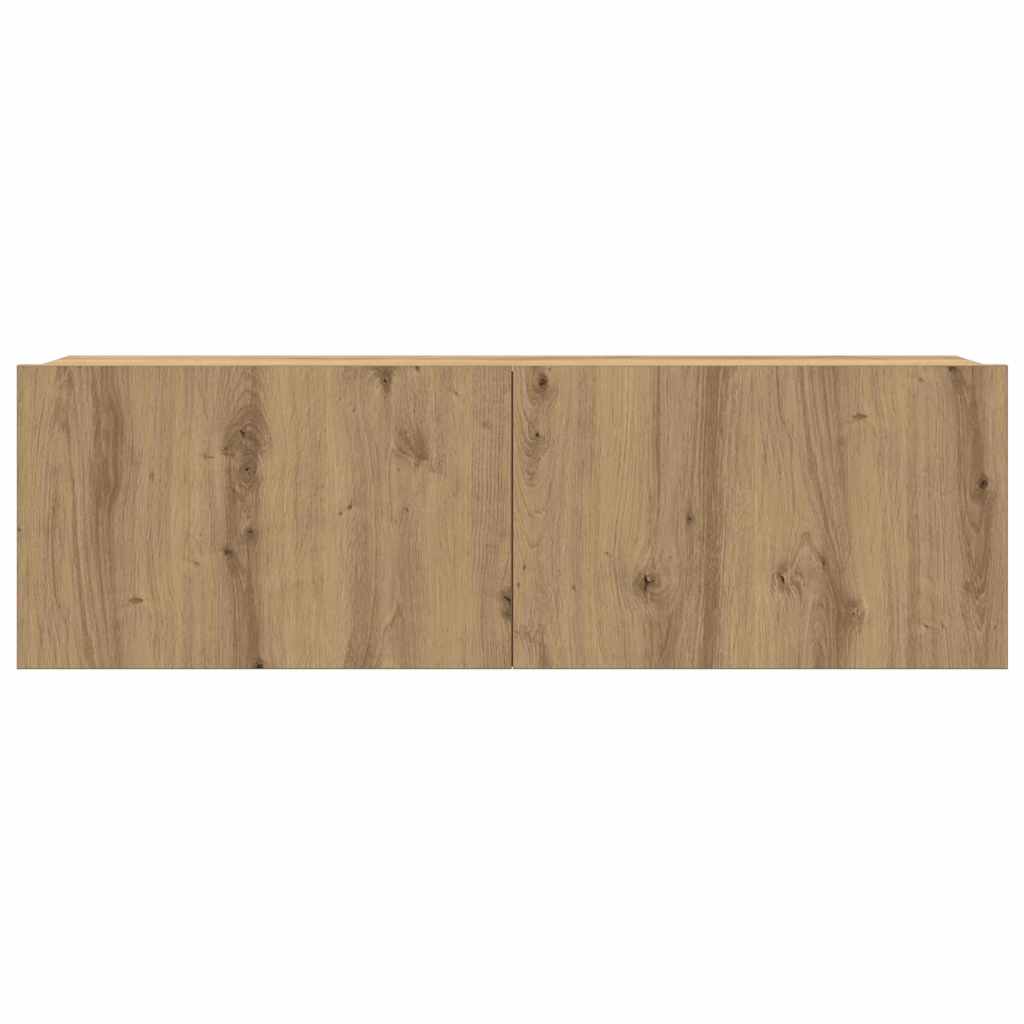 vidaXL TV Units Wall-mounted 4 pcs Artisan Oak Engineered wood