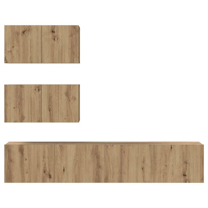 vidaXL TV Cabinet Set 4 pcs Artisan Oak Engineered Wood