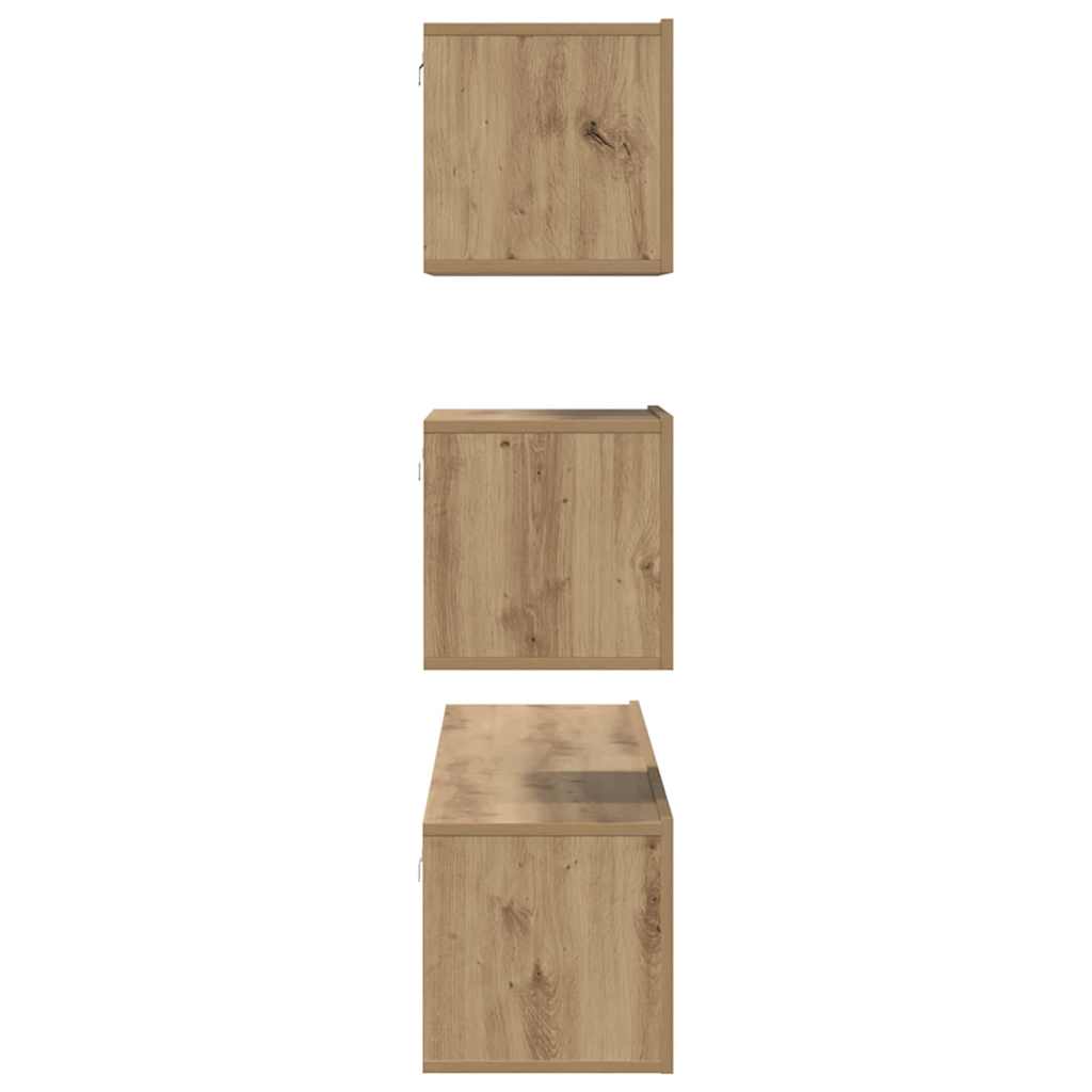 vidaXL TV Cabinet Set 4 pcs Artisan Oak Engineered Wood