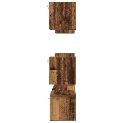 vidaXL TV Cabinet Set Wall-mounted 7 pcs Old Wood Engineered Wood