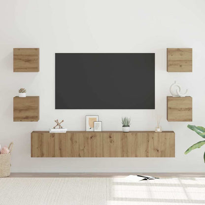 vidaXL TV Cabinet Set 7 pcs Artisan Oak Engineered Wood