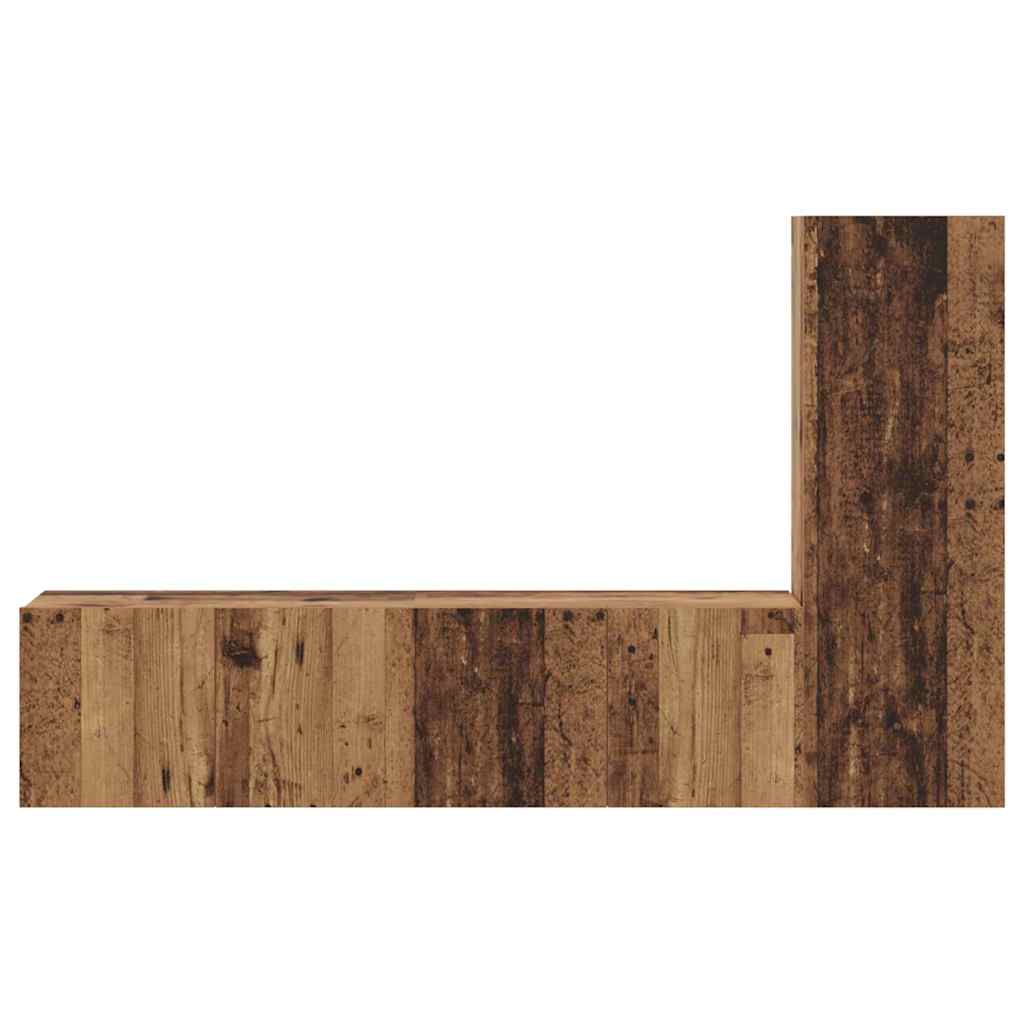 vidaXL TV Cabinet Set Wall-mounted 3 pcs Old Wood Engineered Wood
