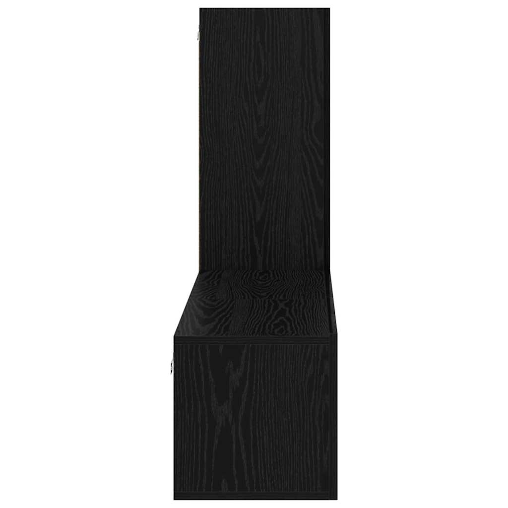 vidaXL TV Cabinet Set Wall-mounted 3 pcs Black Oak Engineered Wood