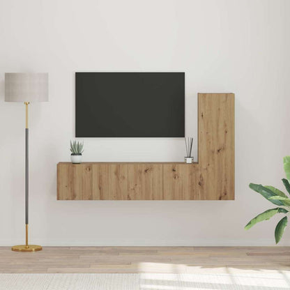 vidaXL TV Cabinet Set 3 pcs Artisan Oak Engineered Wood