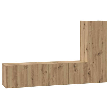 vidaXL TV Cabinet Set 3 pcs Artisan Oak Engineered Wood