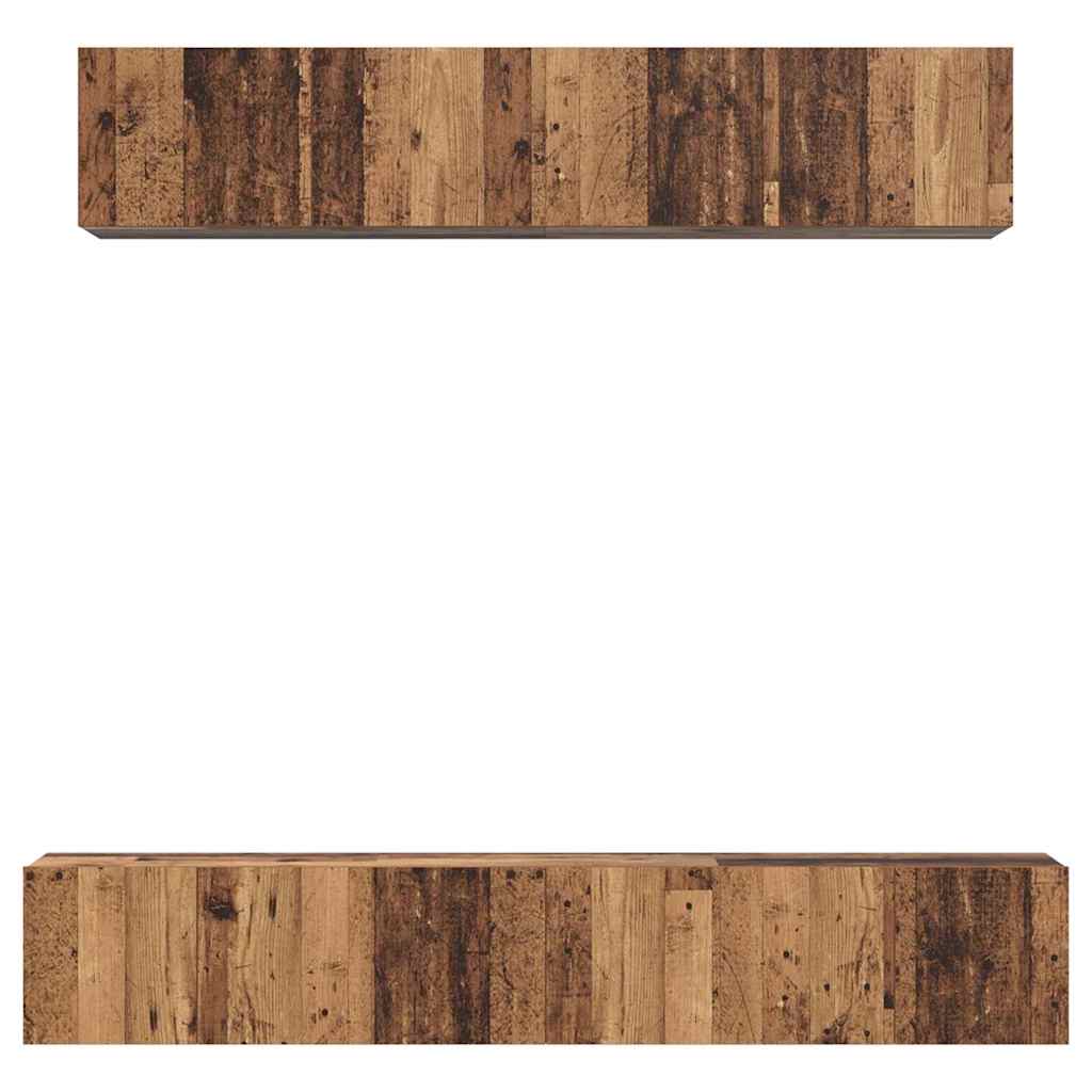 vidaXL TV Cabinet Set Wall-mounted 5 pcs Old Wood Engineered Wood