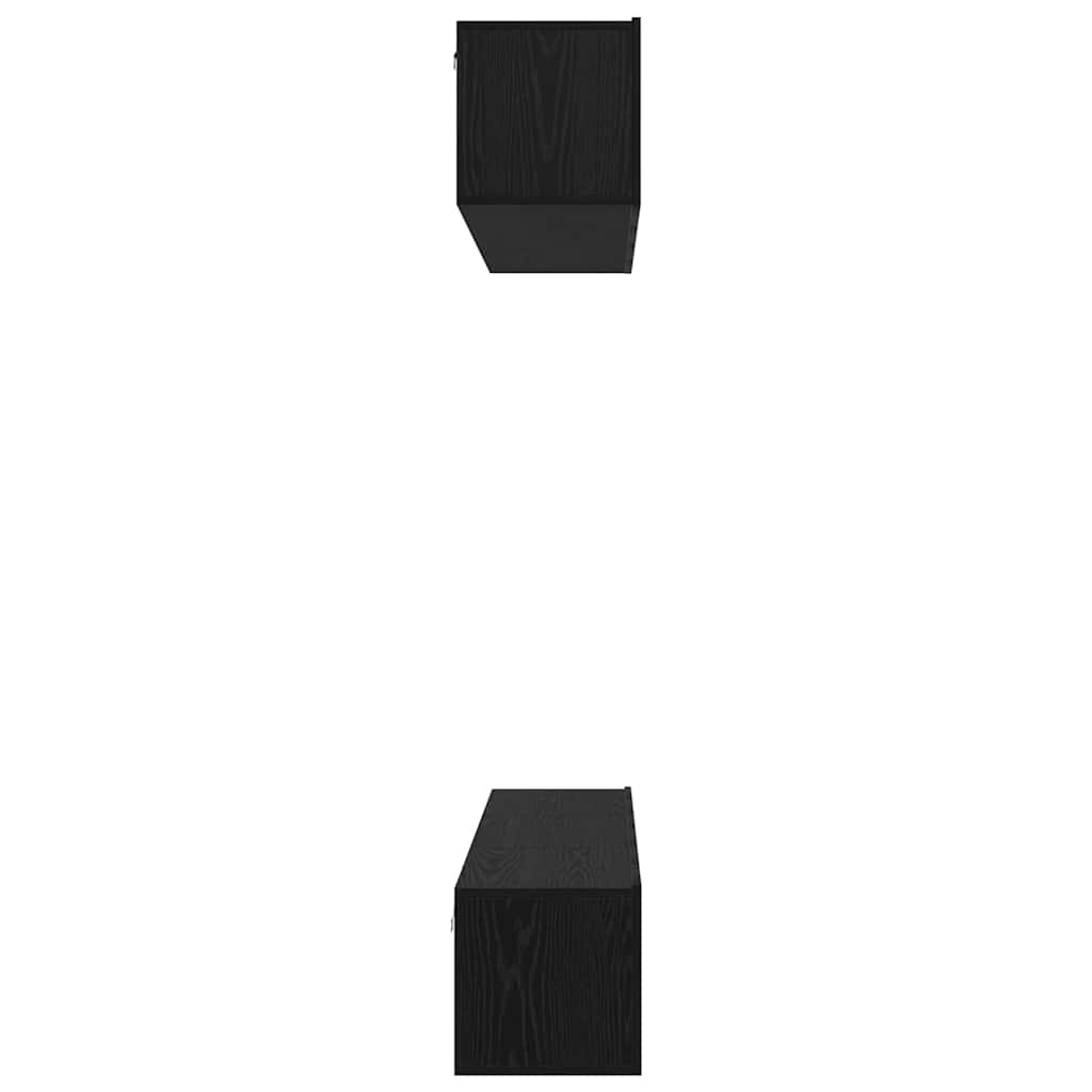 vidaXL TV Cabinet Set Wall-mounted 5 pcs Black Oak Engineered Wood