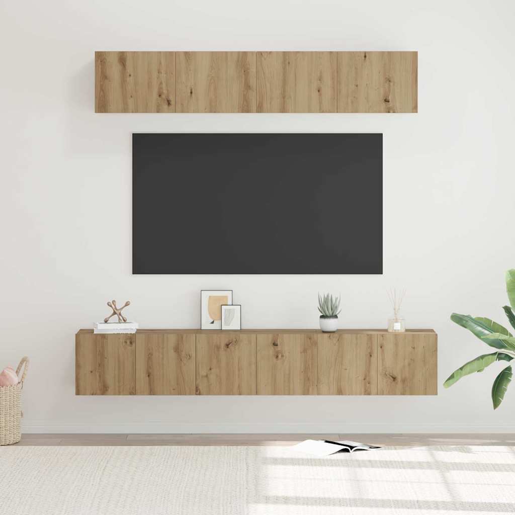 vidaXL TV Cabinet Set 5 pcs Artisan Oak Engineered Wood
