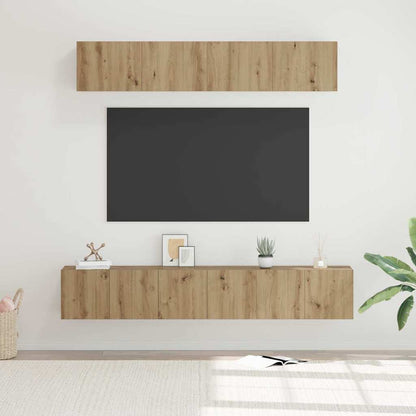 vidaXL TV Cabinet Set 5 pcs Artisan Oak Engineered Wood
