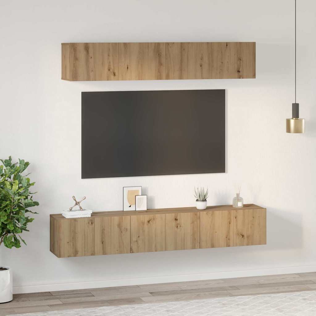 vidaXL TV Cabinet Set 5 pcs Artisan Oak Engineered Wood
