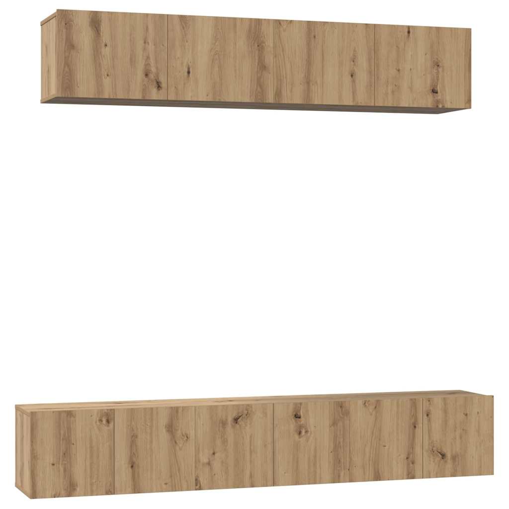 vidaXL TV Cabinet Set 5 pcs Artisan Oak Engineered Wood