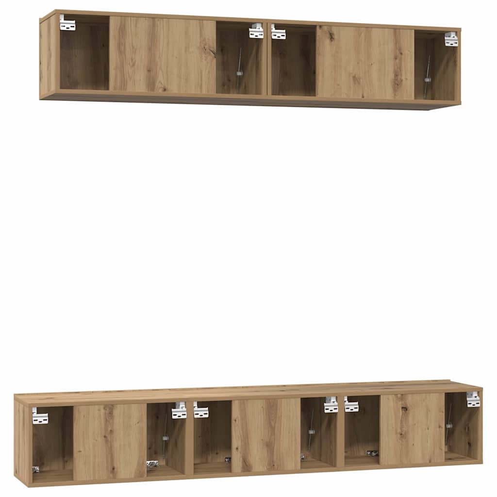 vidaXL TV Cabinet Set 5 pcs Artisan Oak Engineered Wood