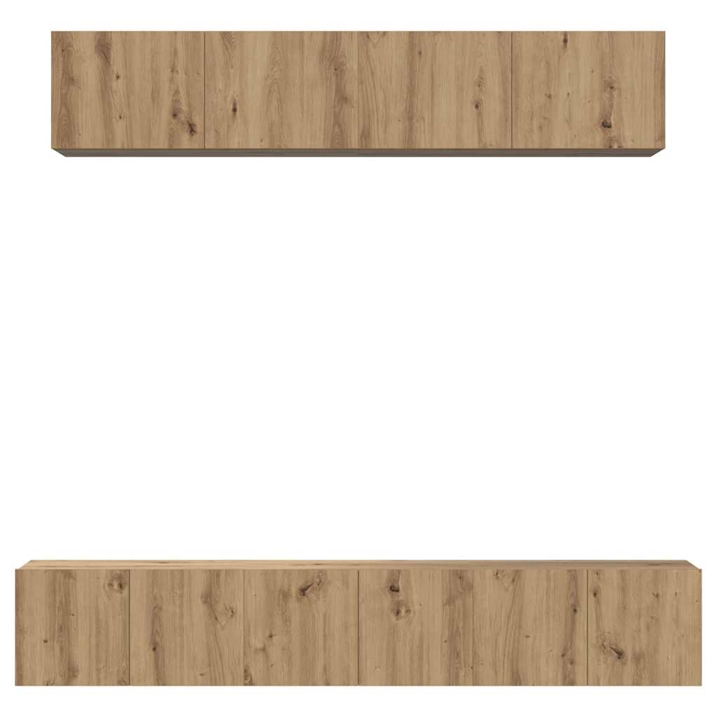 vidaXL TV Cabinet Set 5 pcs Artisan Oak Engineered Wood