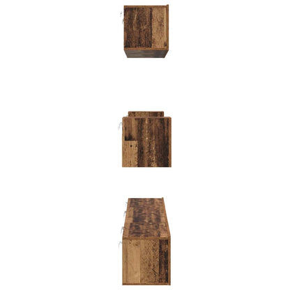 vidaXL TV Cabinet Set Wall-mounted 7 pcs Old Wood Engineered Wood