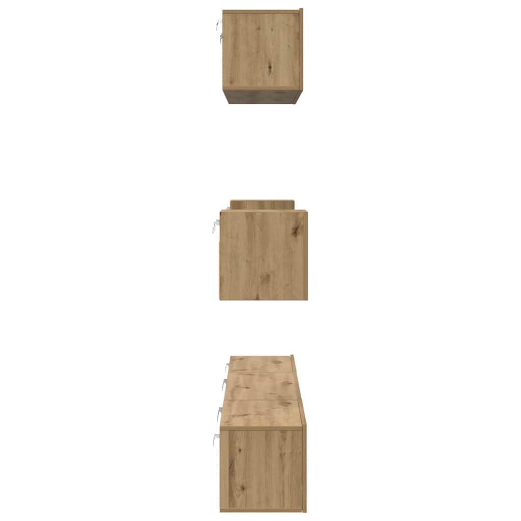 vidaXL TV Cabinet Set 7 pcs Artisan Oak Engineered Wood