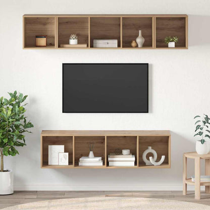vidaXL TV Cabinet Set 4 pcs Artisan Oak Engineered Wood