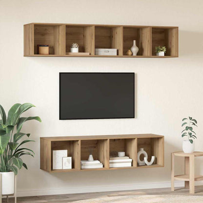 vidaXL TV Cabinet Set 4 pcs Artisan Oak Engineered Wood
