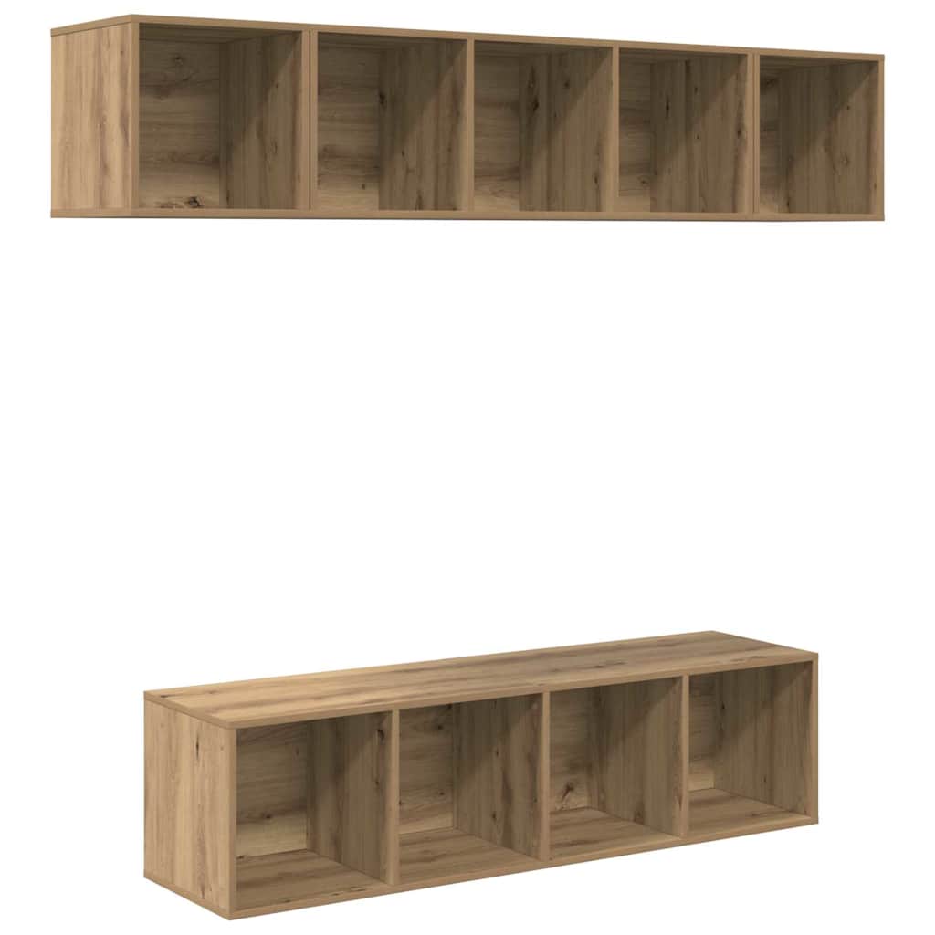 vidaXL TV Cabinet Set 4 pcs Artisan Oak Engineered Wood