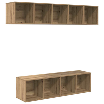 vidaXL TV Cabinet Set 4 pcs Artisan Oak Engineered Wood