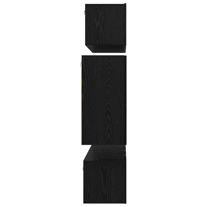 vidaXL TV Cabinet Set Wall-mounted 6 pcs Black Oak Engineered Wood