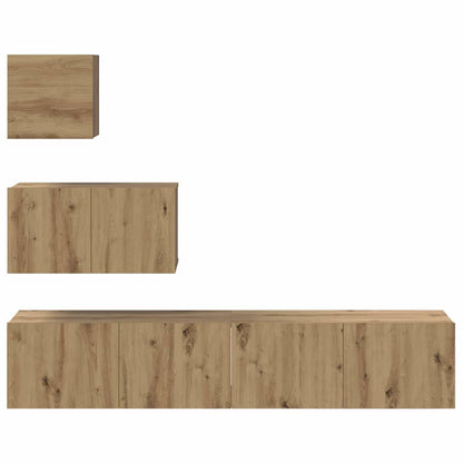 vidaXL TV Cabinet Set 4 pcs Artisan Oak Engineered Wood