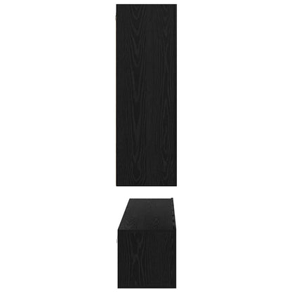 vidaXL TV Cabinet Set Wall-mounted 5 pcs Black Oak Engineered Wood