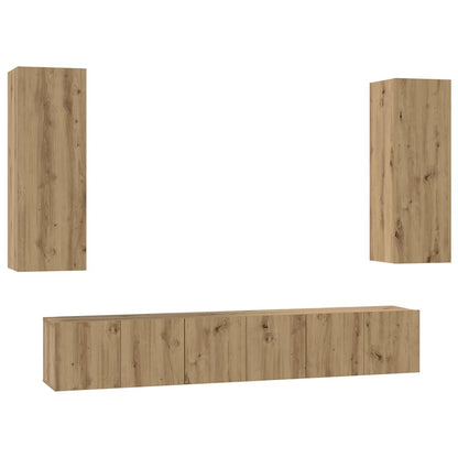 vidaXL TV Cabinet Set 5 pcs Artisan Oak Engineered Wood