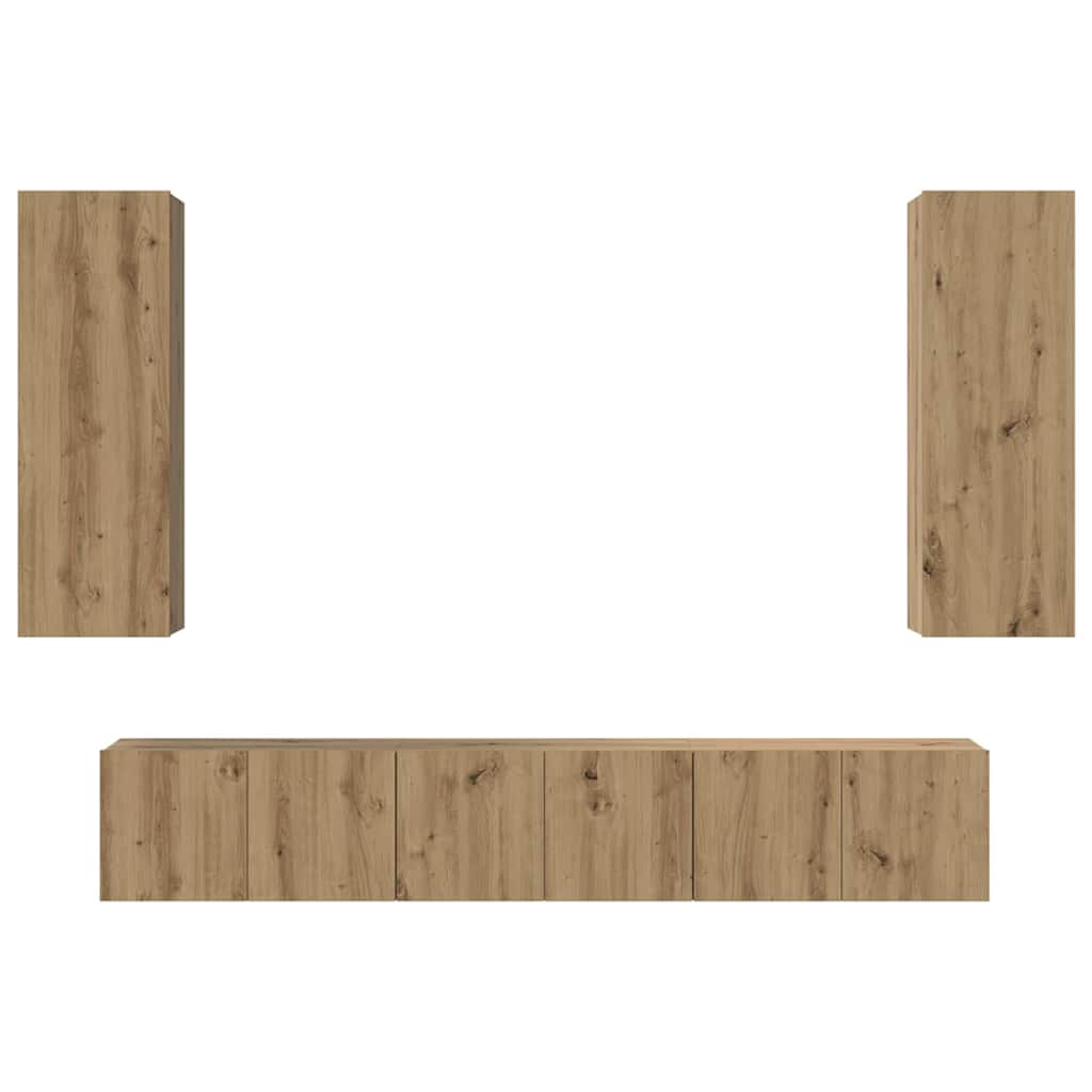 vidaXL TV Cabinet Set 5 pcs Artisan Oak Engineered Wood
