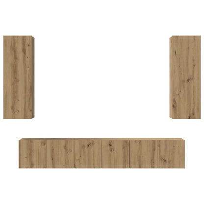 vidaXL TV Cabinet Set 5 pcs Artisan Oak Engineered Wood