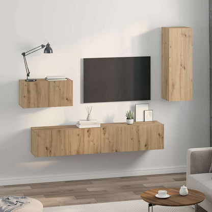 vidaXL Wall TV Cabinet 4 pcs Artisan Oak Engineered Wood