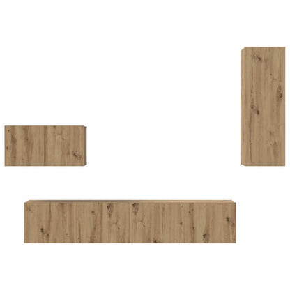 vidaXL Wall TV Cabinet 4 pcs Artisan Oak Engineered Wood