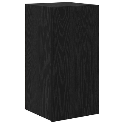 vidaXL TV Cabinet Set Wall-mounted 6 pcs Black Oak Engineered Wood