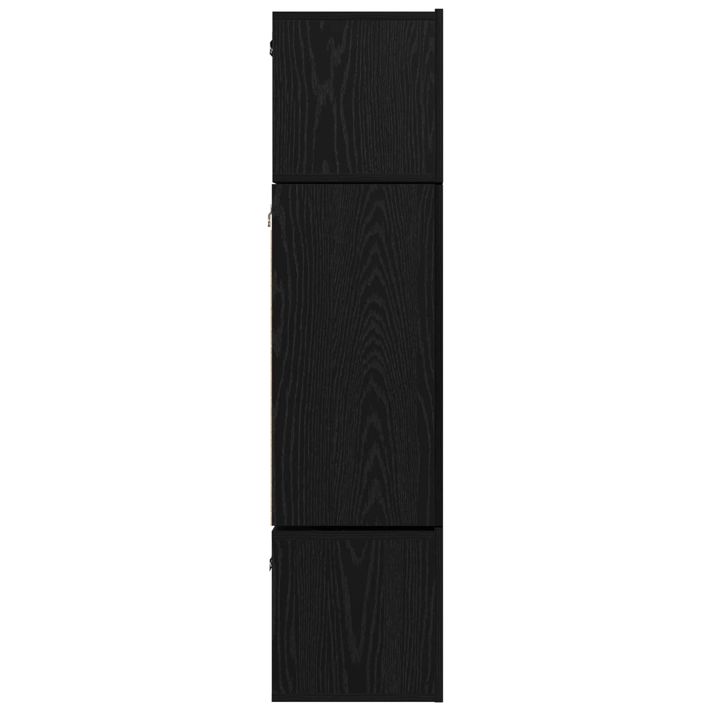 vidaXL TV Cabinet Set Wall-mounted 6 pcs Black Oak Engineered Wood