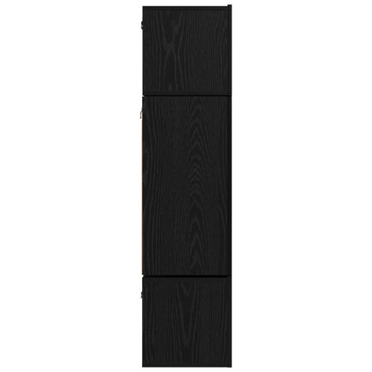vidaXL TV Cabinet Set Wall-mounted 6 pcs Black Oak Engineered Wood