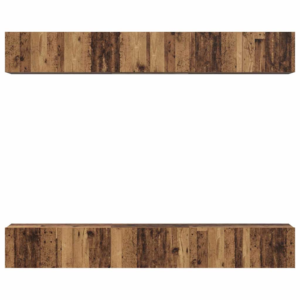 vidaXL TV Cabinet Set Wall-mounted 6 pcs Old Wood Engineered Wood