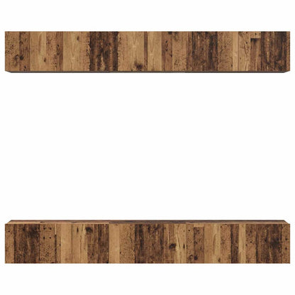 vidaXL TV Cabinet Set Wall-mounted 6 pcs Old Wood Engineered Wood