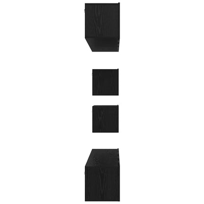 vidaXL TV Cabinet Set Wall-mounted 6 pcs Black Oak Engineered Wood