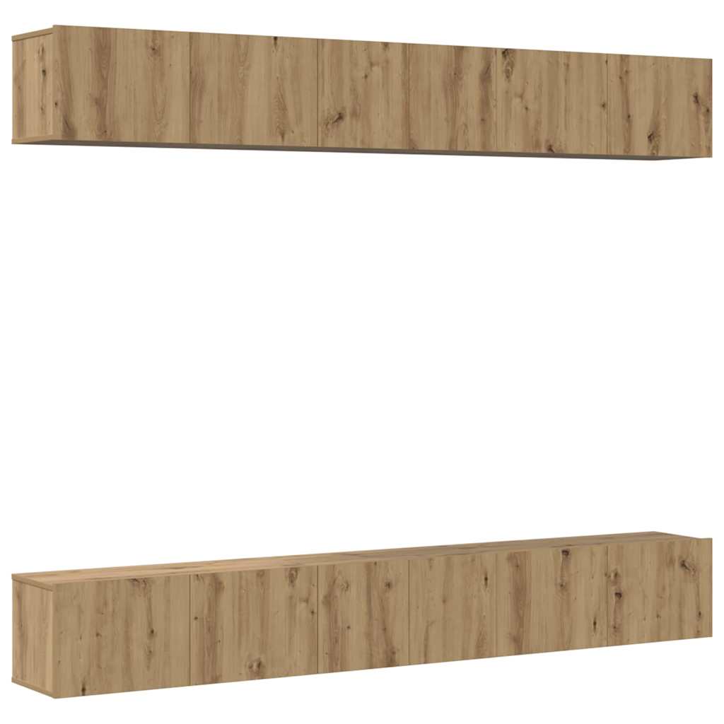 vidaXL TV Cabinet Set 6 pcs Artisan Oak Engineered Wood