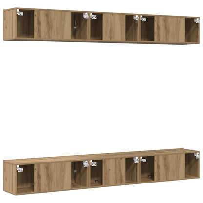 vidaXL TV Cabinet Set 6 pcs Artisan Oak Engineered Wood