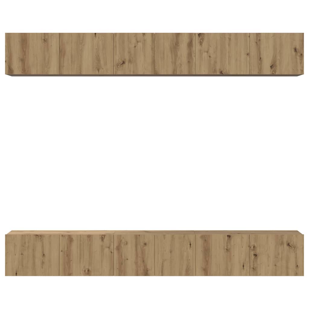 vidaXL TV Cabinet Set 6 pcs Artisan Oak Engineered Wood